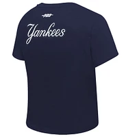 Women's Pro Standard  Navy New York Yankees Game Day Classics Baby Doll Cropped T-Shirt
