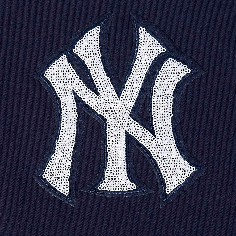 Women's Pro Standard  Navy New York Yankees Game Day Classics Baby Doll Cropped T-Shirt