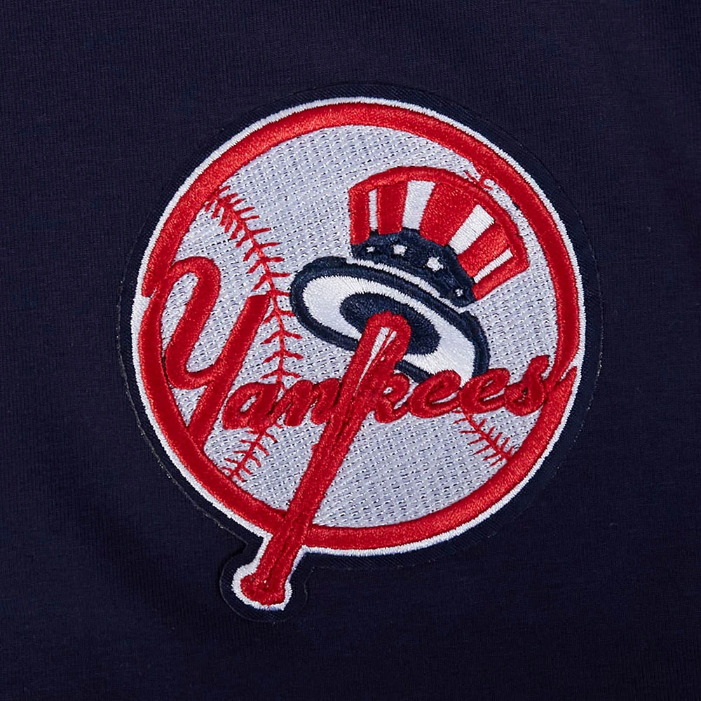Women's Pro Standard  Navy New York Yankees Game Day Classics Baby Doll Cropped T-Shirt
