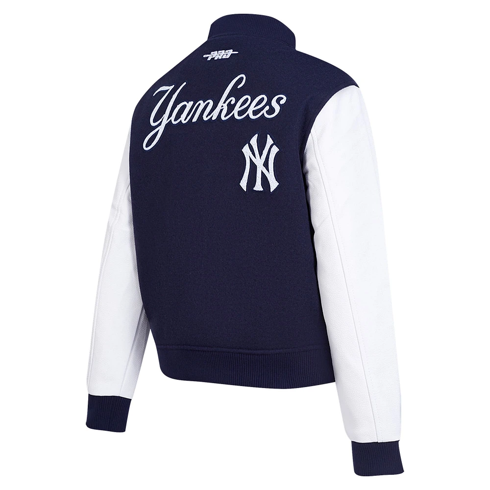 Veste universitaire en laine Game Day Classics Pro Standard bleu marine pour femme des Yankees de New York