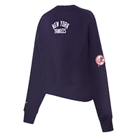 Women's Pro Standard Navy New York Yankees Painted Sky Pullover Sweatshirt