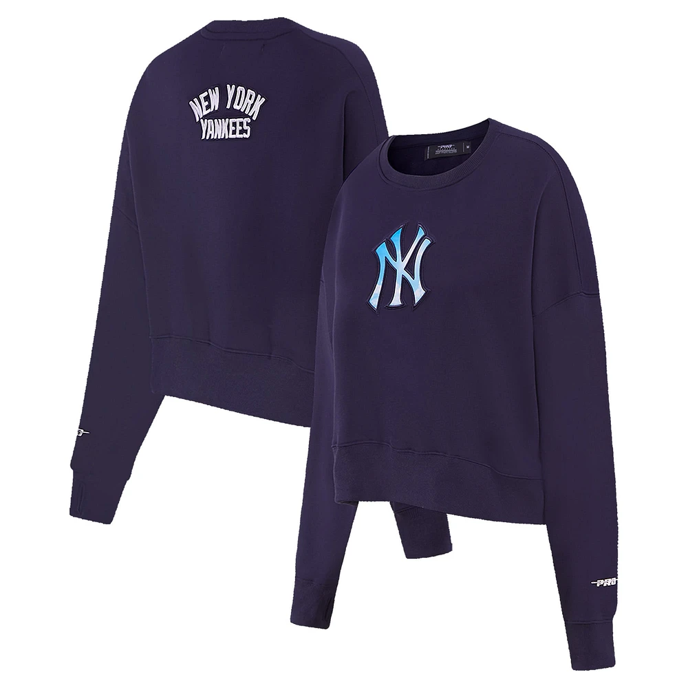 Sweat-shirt Pro Standard bleu marine pour femmes des New York Yankees Painted Sky