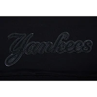 Sweat à capuche court Pro Standard New York Yankees Triple Black pour femme