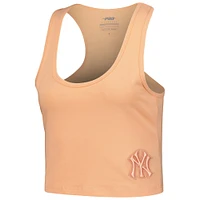 Women's Pro Standard Orange New York Yankees Neutral Fitted Racerback Tank Top