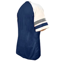 Women's Profile  Navy New York Yankees Arched Notch Neck T-Shirt