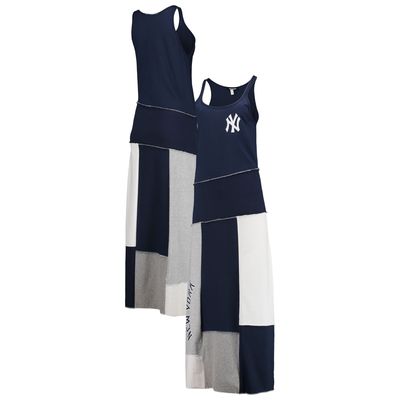 Refried Apparel Navy/Gold Milwaukee Brewers Sustainable Scoop Neck Maxi Dress