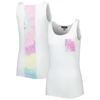 Women's Refried Apparel White New York Yankees Tie-Dye Tank Top