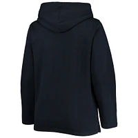Women's Soft as a Grape Navy New York Yankees Plus Side Split Pullover Hoodie
