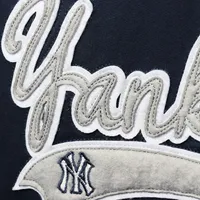 Women's Soft as a Grape Navy New York Yankees Plus Side Split Pullover Hoodie