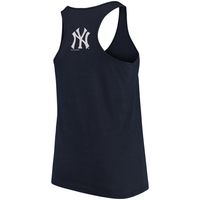 Women's Soft as a Grape Navy New York Yankees Plus Swing for the Fences Racerback Tank Top