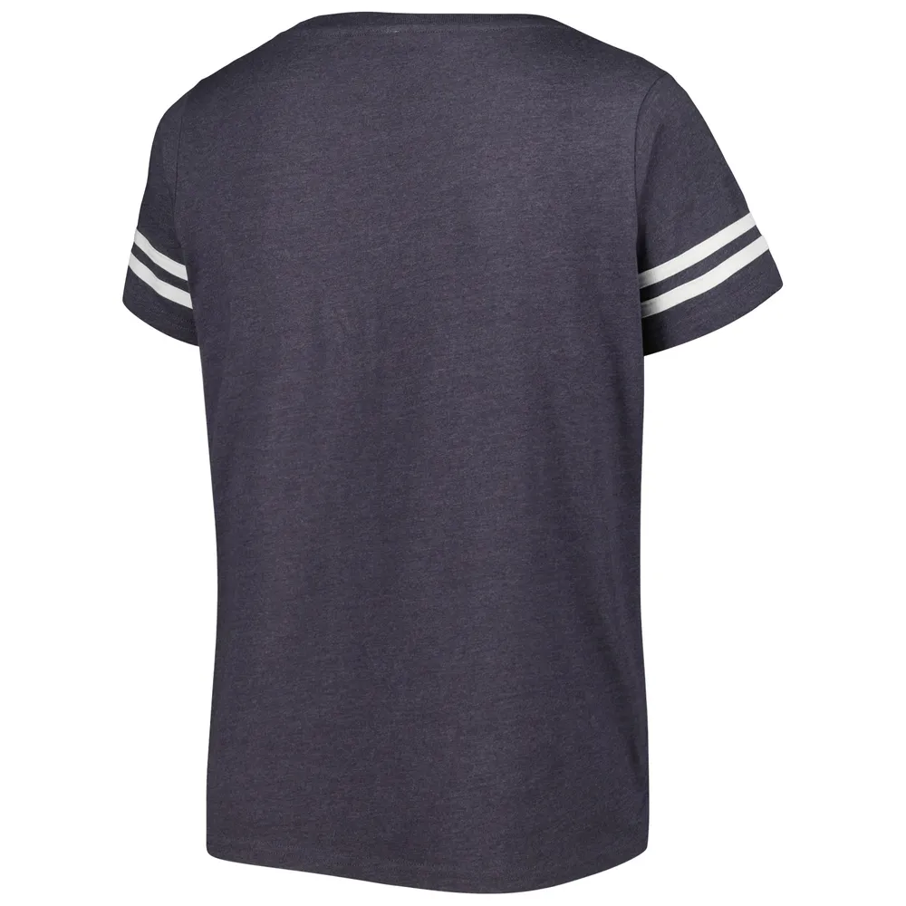 New York Yankees Soft as a Grape Women's Plus Size V-Neck T-Shirt - Navy