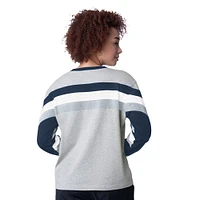 Haut A manches longues blocs de couleurs tendance Triple pour femme Starter Heather Grey New York Yankees