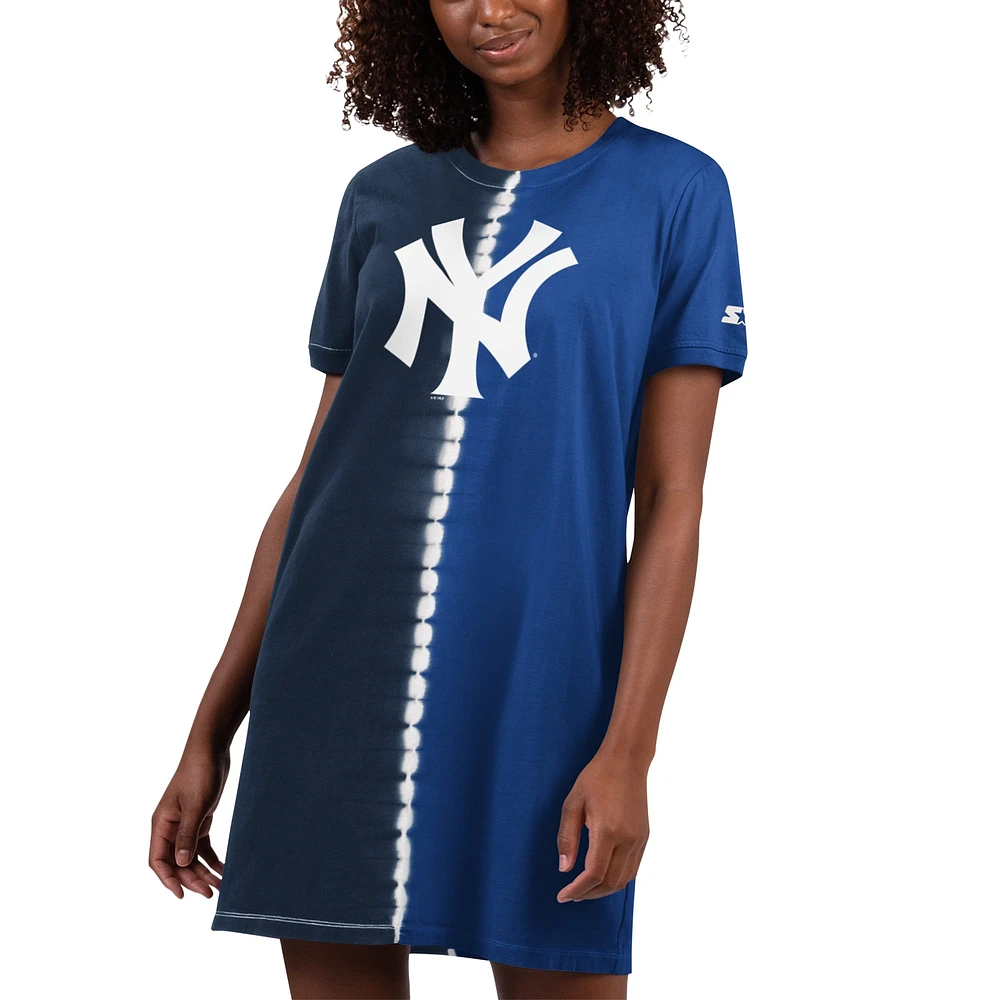 Robe baskets Ace Tie-Dye Starter Navy/Royal New York Yankees pour femmes