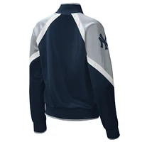 Women's Starter Navy New York Yankees Touchdown Raglan Full-Zip Track Jacket