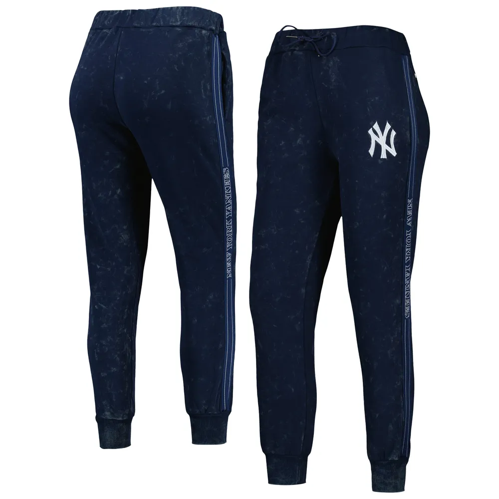 Pantalon de jogging en marbre des New York Yankees The Wild Collective pour femme, bleu marine