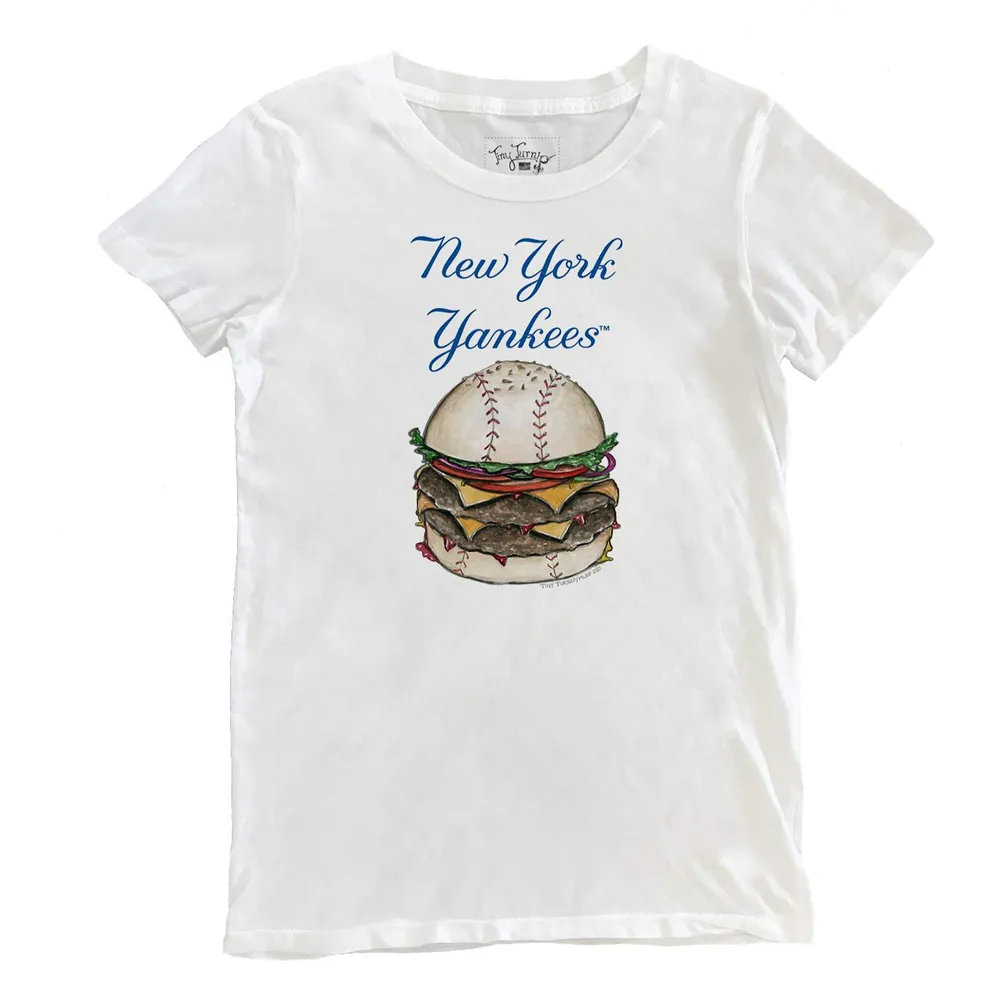 Lids New York Yankees Tiny Turnip Women's Burger T-Shirt - White