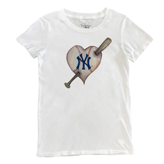 Lids New York Yankees Tiny Turnip Youth Heart Bat 3/4-Sleeve Raglan T-Shirt  - White/Navy