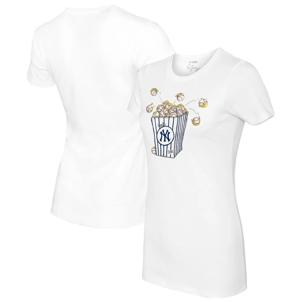 Lids New York Yankees Tiny Turnip Women's Popcorn T-Shirt - White