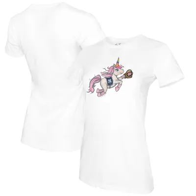 New York Yankees Tiny Turnip Women's Unicorn T-Shirt - White
