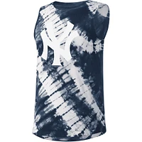 Women's Touch Navy New York Yankees Money Ball Tie-Dye Tank Top