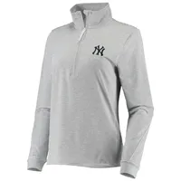 Haut à enfiler demi-glissière Sankaty Vineyard Vines gris chiné des New York Yankees pour femme