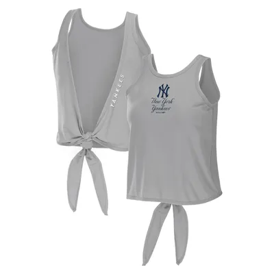 Women's WEAR by Erin Andrews Gray Dallas Cowboys Open Back Twist Tie Tank  Top