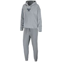 Women's WEAR by Erin Andrews Heather Gray New York Yankees Logo Pullover Hoodie & Pants Sleep Set