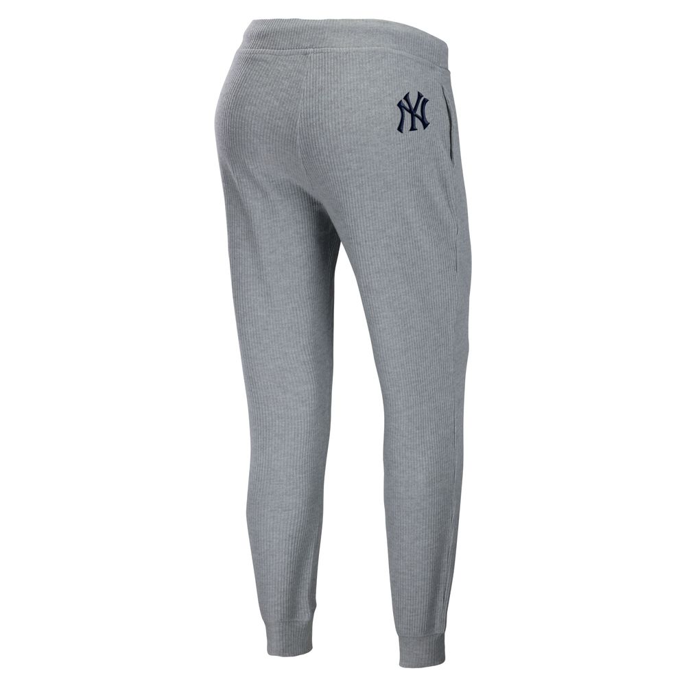 Women's WEAR by Erin Andrews Heather Gray New York Yankees Logo Pullover Hoodie & Pants Sleep Set