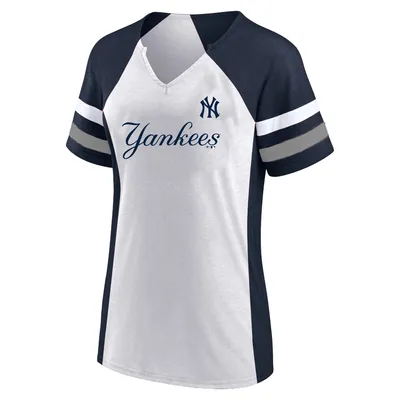 Soft As A Grape Women's New York Yankees Navy V-Neck T-Shirt