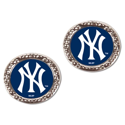 Boucles d'oreilles rondes WinCraft New York Yankees pour femme