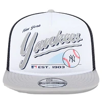 Youth New Era  White New York Yankees Retro 9FIFTY Snapback Hat