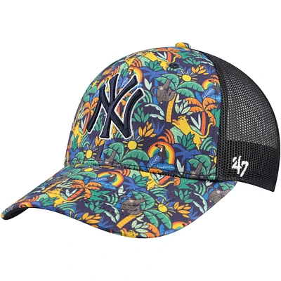 Casquette de camionneur réglable New York Yankees Jungle Gym '47 bleu marine pour jeune