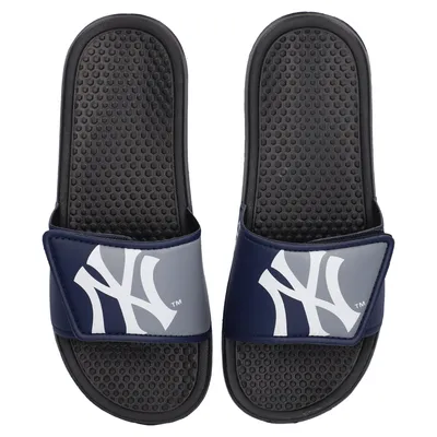 New York Yankees FOCO Youth Colorblock Big Logo Legacy Slide Sandals