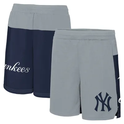 New York Yankees Youth 7th Inning Stretch Shorts - Gray