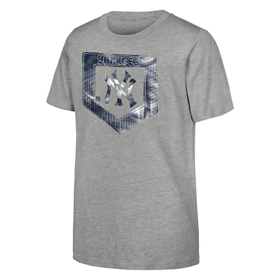 Youth Heather Gray New York Yankees Stolen Base T-Shirt