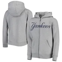 Los Angeles Dodgers Youth Wordmark Full-Zip Hoodie - Heathered Gray