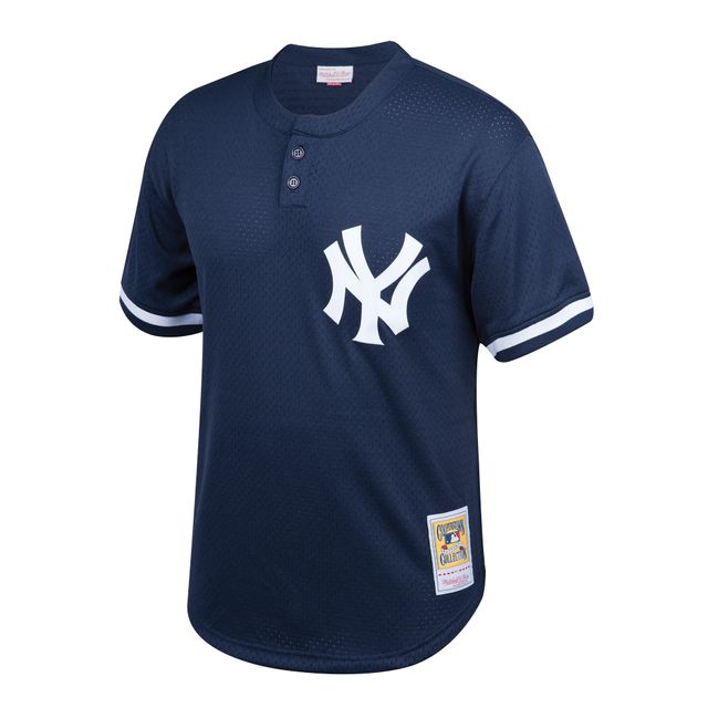 Jeunes Mitchell & Ness Don Mattingly Navy New York Yankees Cooperstown Collection Maillot d'entraînement au bâton en maille