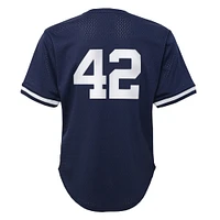 Youth Mitchell & Ness Mariano Rivera Navy New York Yankees Cooperstown Collection Mesh Batting Practice Jersey