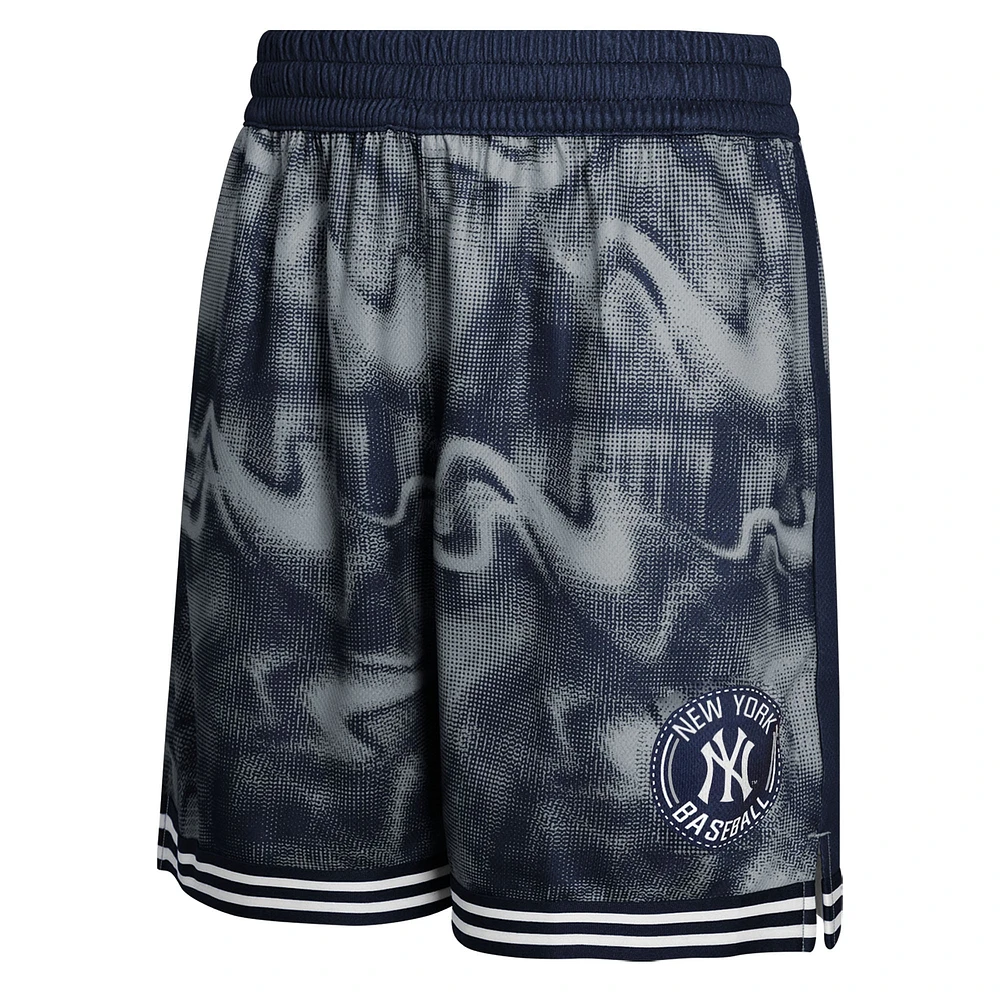 Youth Navy/Gray New York Yankees Outfielder Shorts