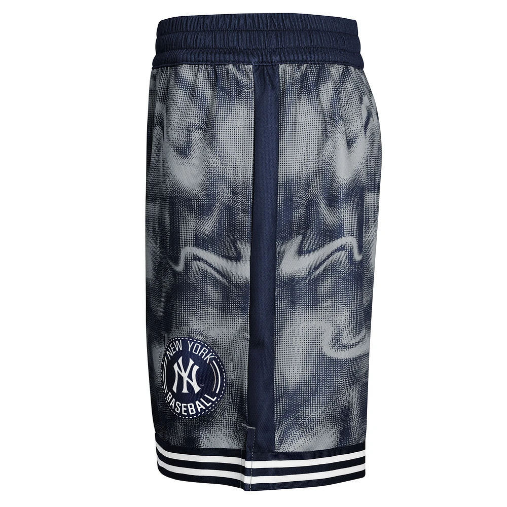 Youth Navy/Gray New York Yankees Outfielder Shorts