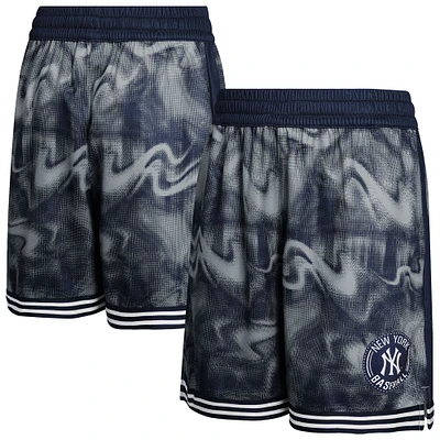 Youth Navy/Gray New York Yankees Outfielder Shorts