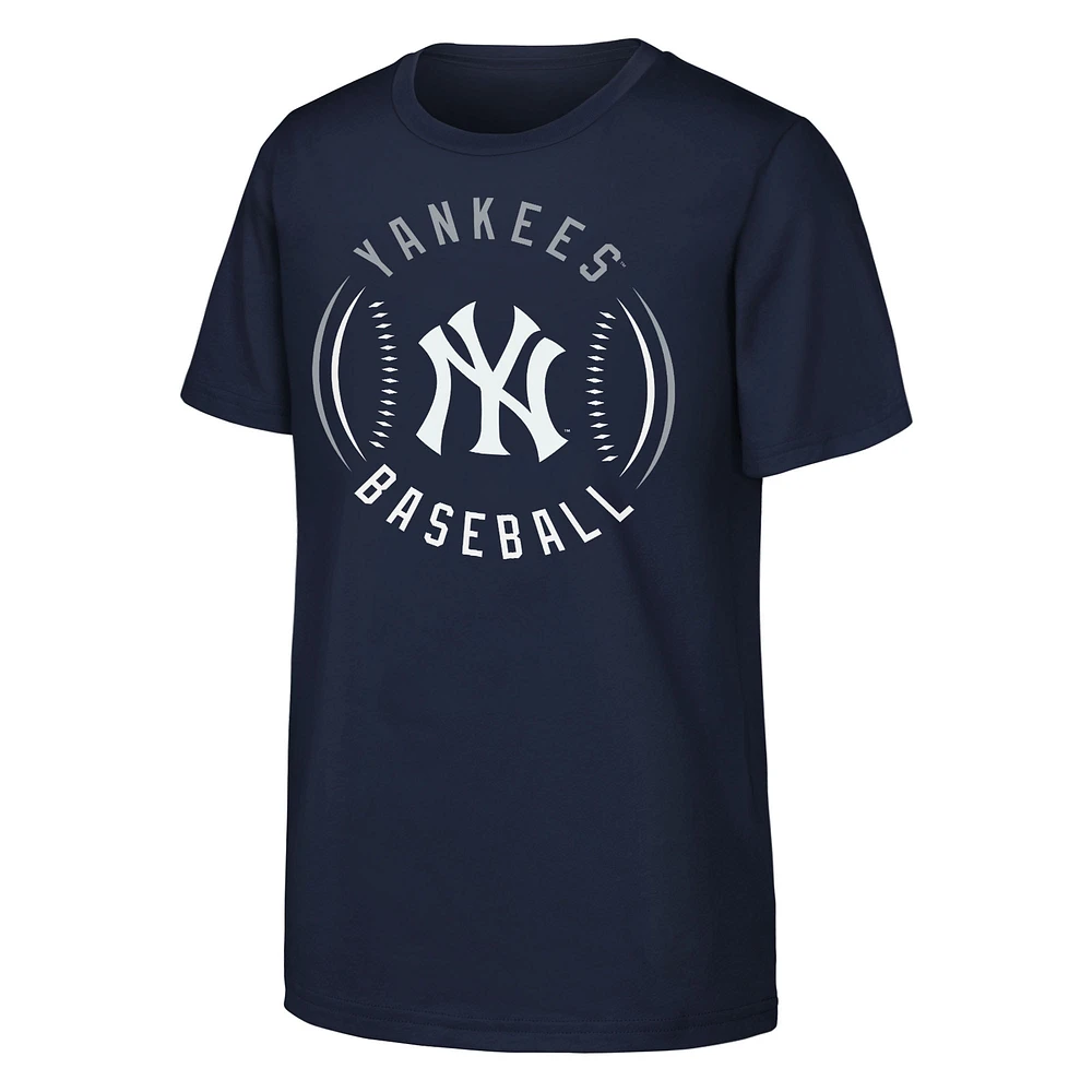 Youth Navy New York Yankees Golden Glove T-Shirt