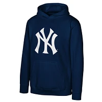 Youth  Navy New York Yankees Primary Logo Pullover Hoodie