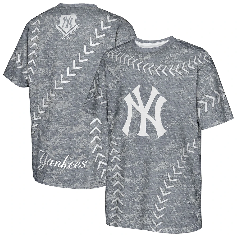 T-shirt bleu marine pour jeunes New York Yankees Slide Score Bold