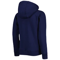 Youth Navy New York Yankees Wordmark Full-Zip Fleece Hoodie