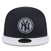 Youth New Era  Navy York Yankees 2024 Batting Practice 59FIFTY Fitted Hat