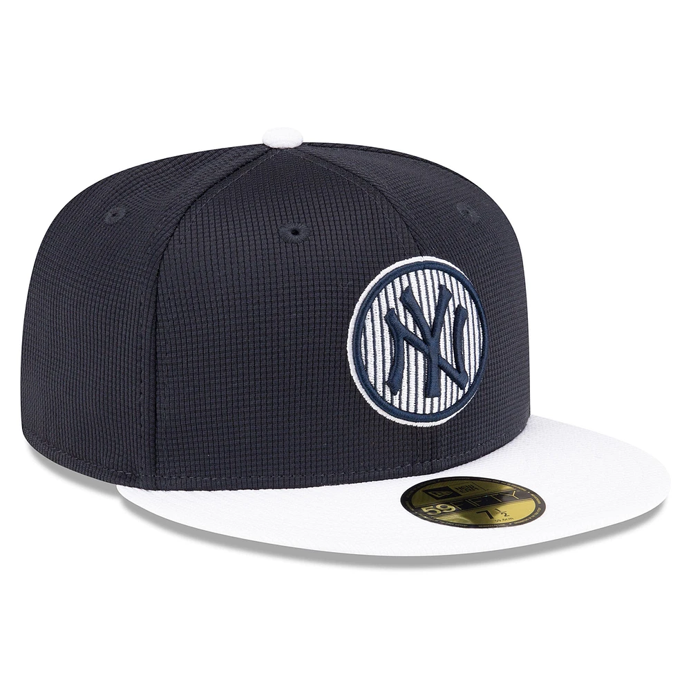 Youth New Era  Navy York Yankees 2024 Batting Practice 59FIFTY Fitted Hat