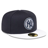 Youth New Era  Navy York Yankees 2024 Batting Practice 59FIFTY Fitted Hat