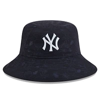 Youth New Era  Navy New York Yankees 2025 Spring Training All Over Print Bucket Hat