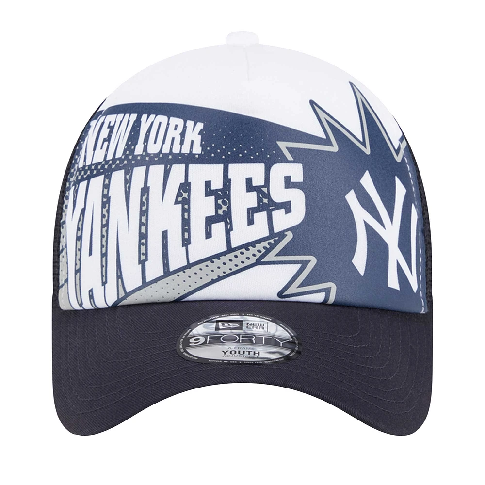 Casquette ajustable New Era New York Yankees Bloom 9FORTY bleu marine pour jeune